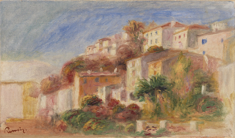 Vista dal giardino della Posta, Cagnes (Villaggio visto dal giardino della posta, Cagnes) - Pierre-Auguste Renoir