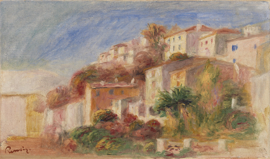 Vista dal giardino della Posta, Cagnes (Villaggio visto dal giardino della posta, Cagnes) - Pierre-Auguste Renoir