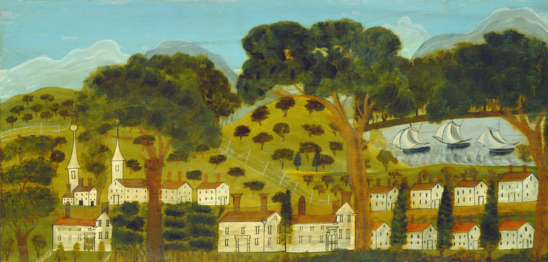 Village de la Nouvelle-Angleterre - American 19th Century