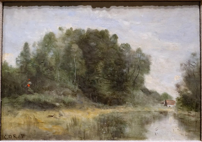 Ville d'Avray - sul bordo dello stagno - Jean-Baptiste Camille Corot