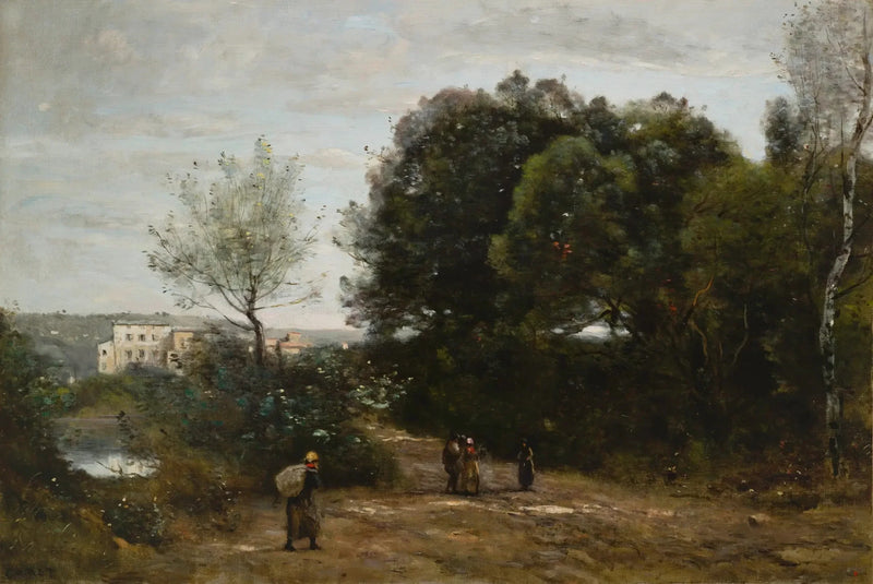 Ville-d'Avray : Sentiero sul bordo dello stagno - Jean-Baptiste Camille Corot