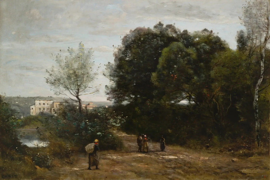Ville-d'Avray : Sentiero sul bordo dello stagno - Jean-Baptiste Camille Corot