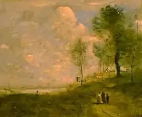 Ville d'Avray (Paesaggio e figure) - Jean-Baptiste Camille Corot