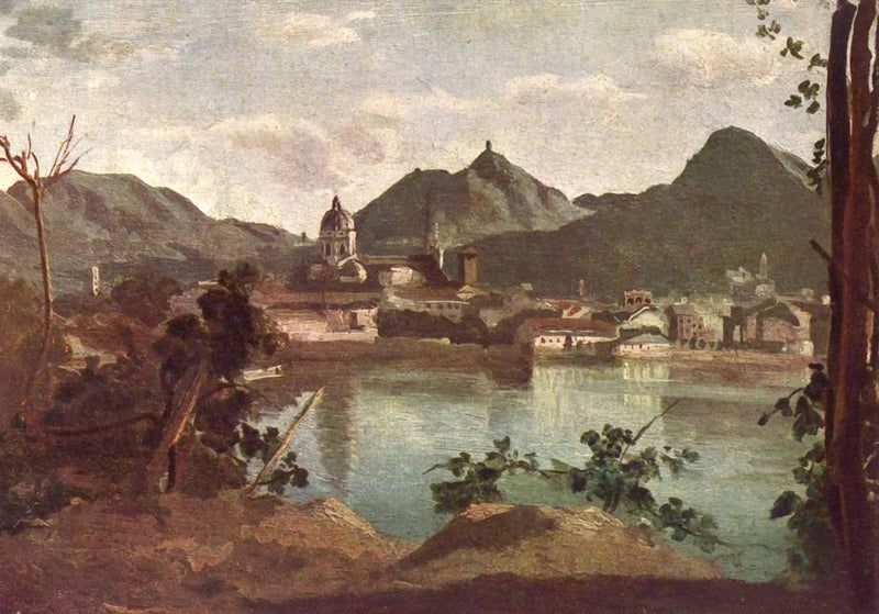 Città e lago di Como - Jean-Baptiste Camille Corot