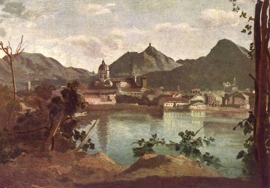 Città e lago di Como - Jean-Baptiste Camille Corot