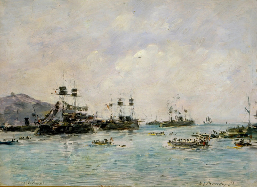 Villefranche - navi da guerra - Eugène Boudin