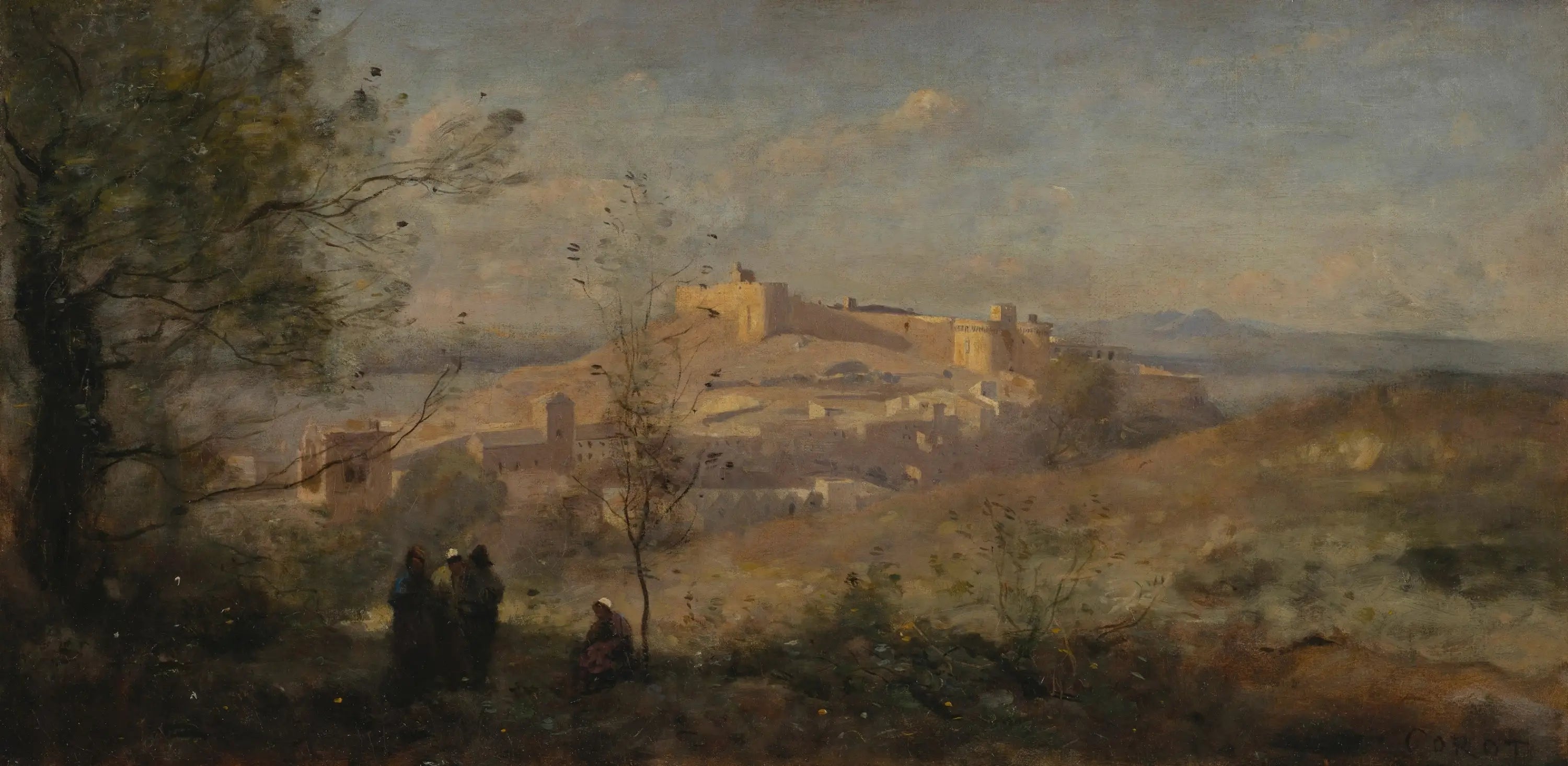 Villeneuve-lès-Avignon fort Saint André - Jean-Baptiste Camille Corot - Alpha Reproduction