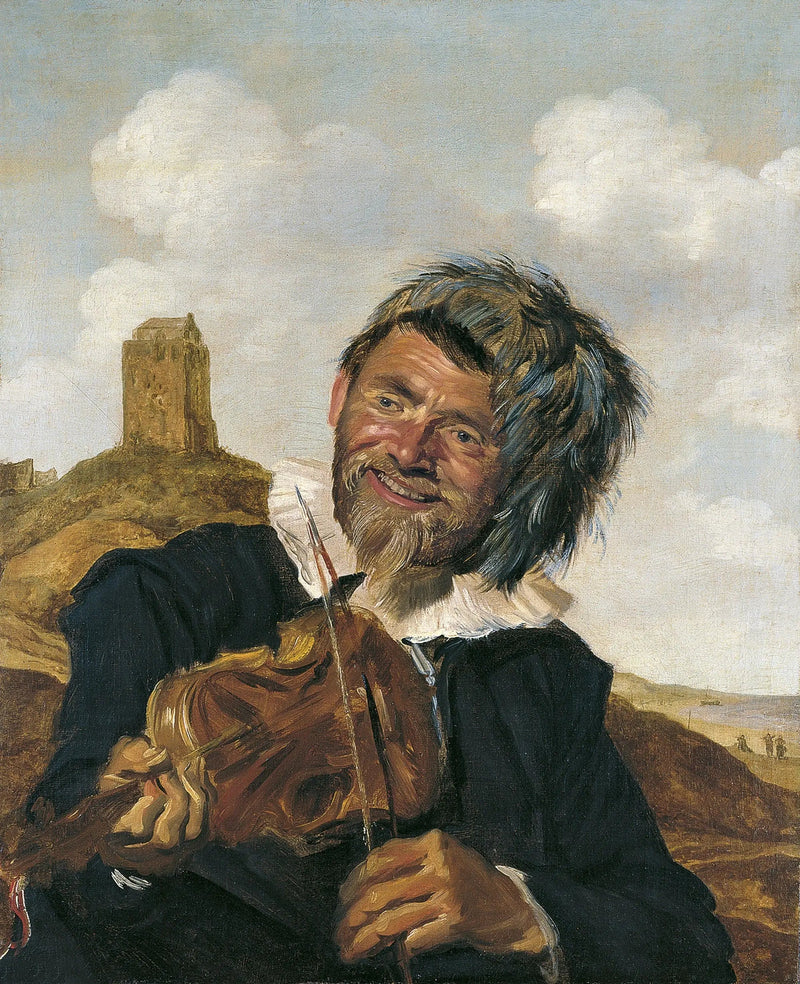 Violonista mancino in un paesaggio di dune - Frans Hals