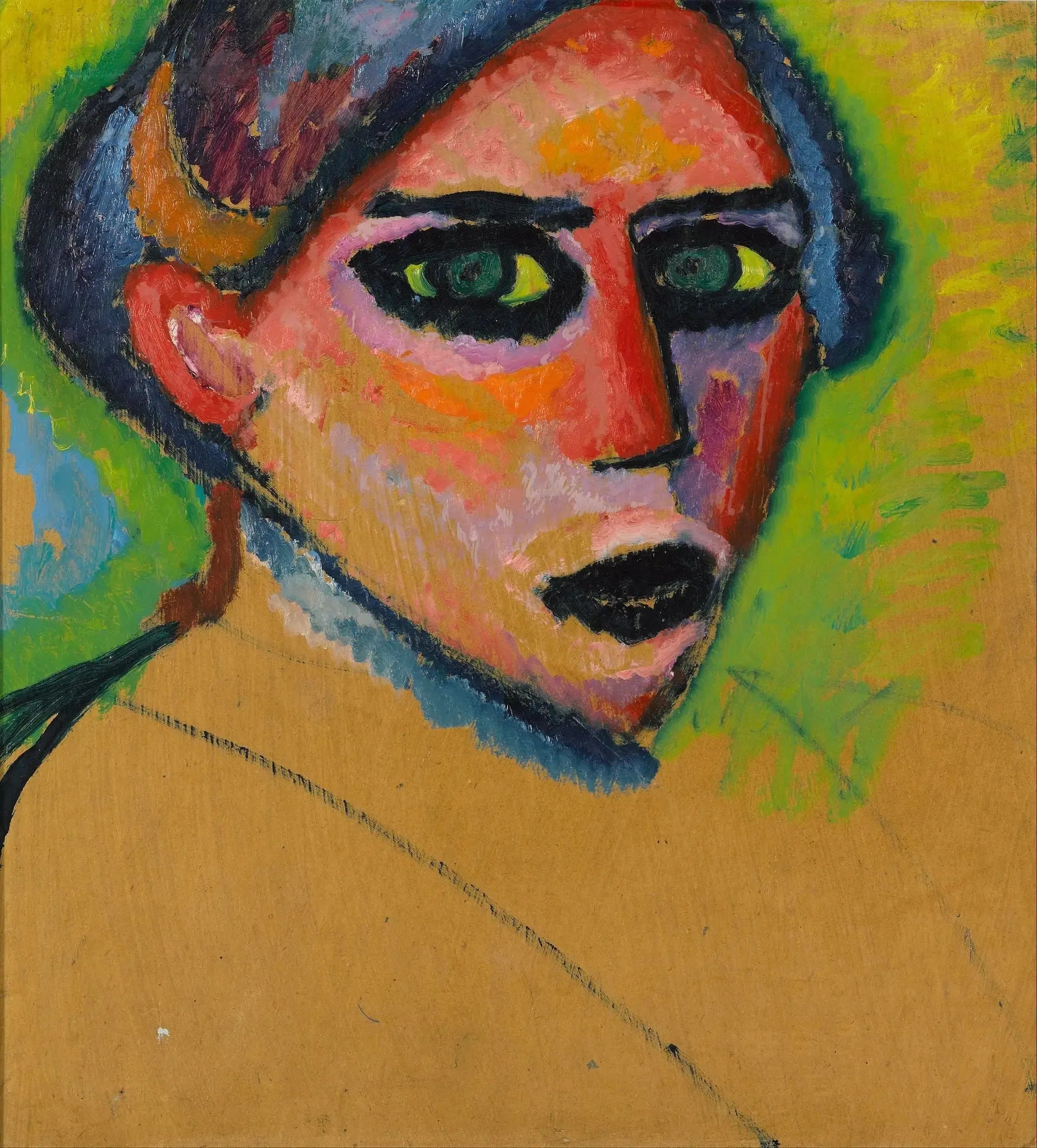 visage de femme - Alexej von Jawlensky image 1 reproduction artisanale de tableau