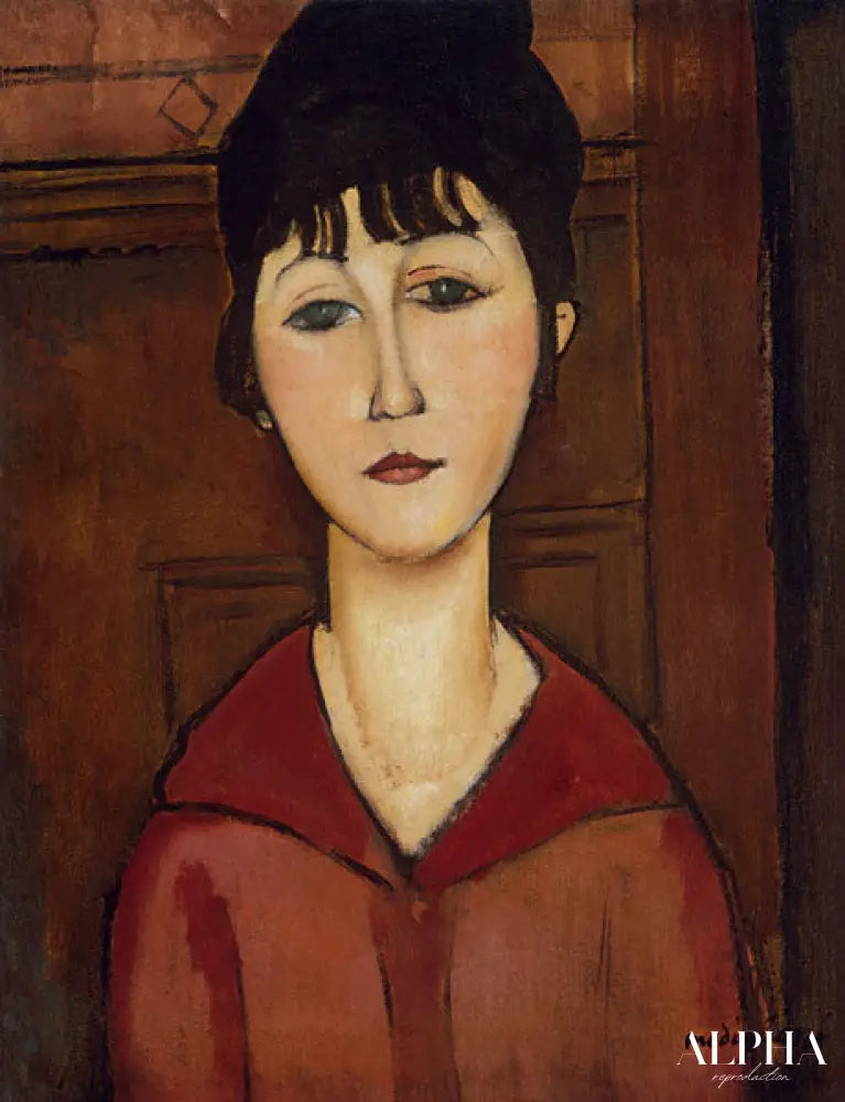 Visage de jeune fille - Amedeo Modigliani - Reproductions de tableaux et peintures haut de gamme