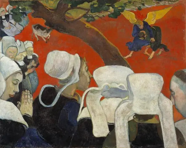 Reproduction du tableau « Vision après le sermon - Paul Gauguin » par Alpha Reproduction en peinture à l’huile