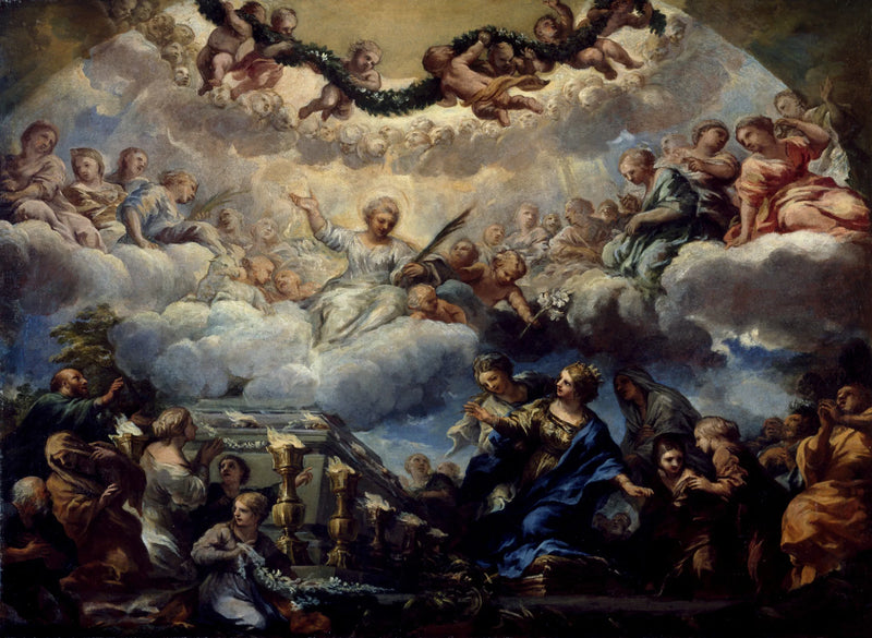 Visione di Santa Costanza davanti alla tomba delle sante Agnese ed Emerenziana - Pietro da Cortona