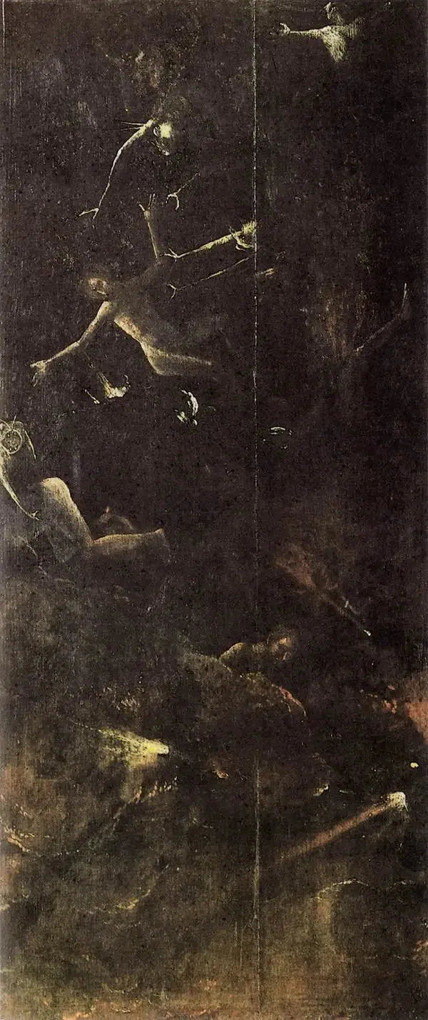 Visions de l'au-delà : la chute des damnés en enfer - Hieronymus Bosch image 1 tableau peint à l’huile sur toile