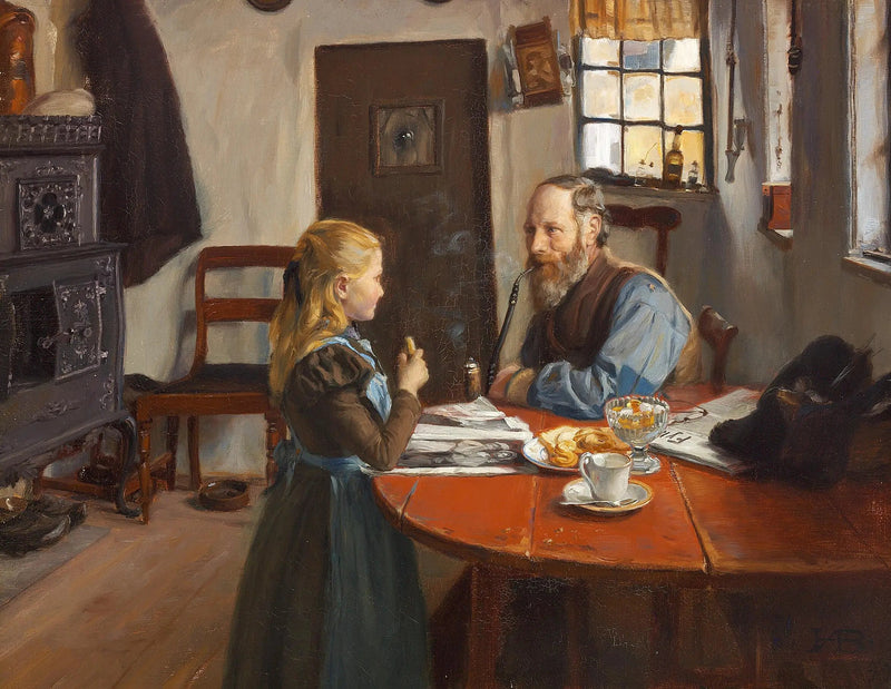 Visite chez nonno. - H. A. Brendekilde