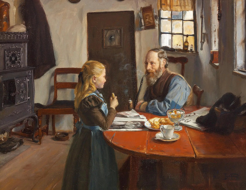 Visite chez nonno. - H. A. Brendekilde