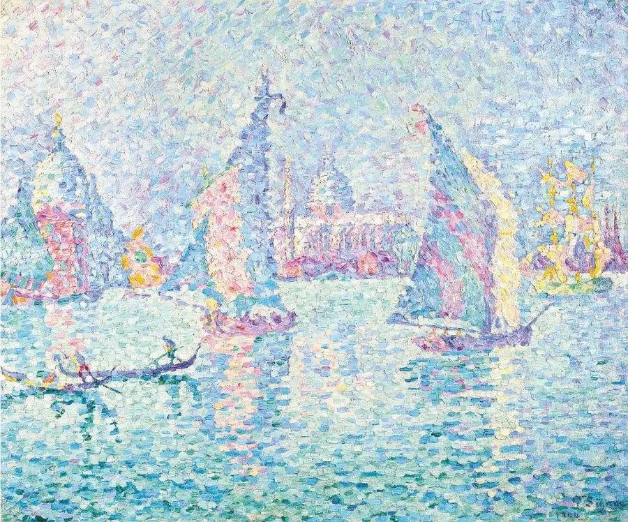 Vele nella Nebbia. Canale della Giudecca - Paul Signac