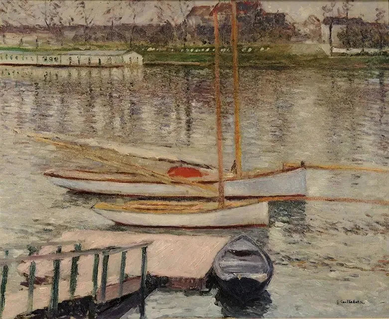 Velieri ancorati sulla Senna, ad Argenteuil - Gustave Caillebotte