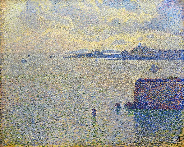 Velieri e l'estuario - Theo van Rysselberghe