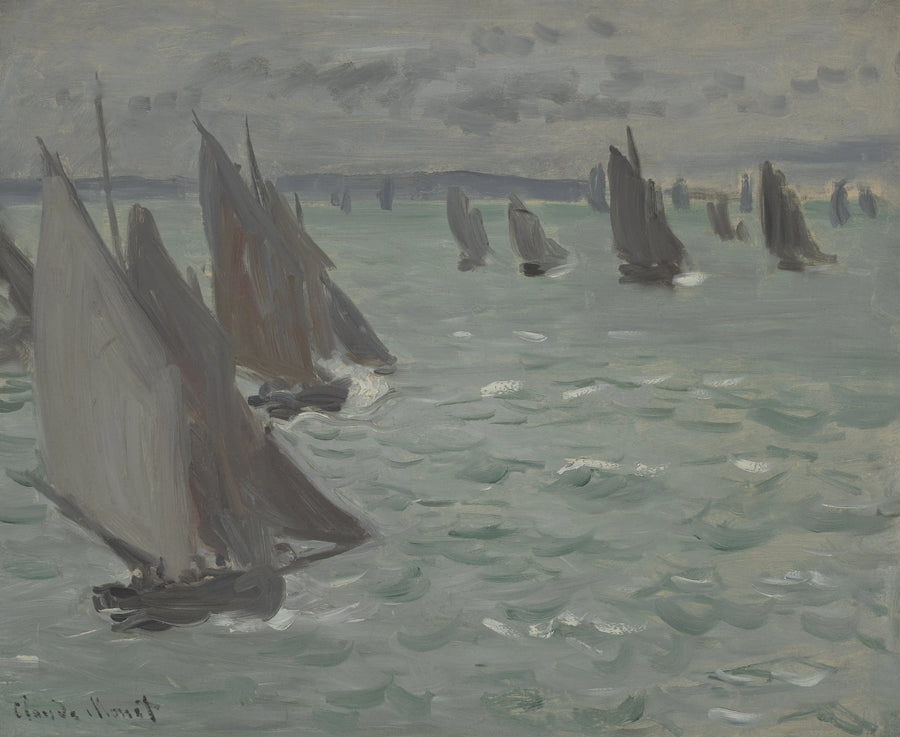 Barche a vela in mare W125 - Claude Monet