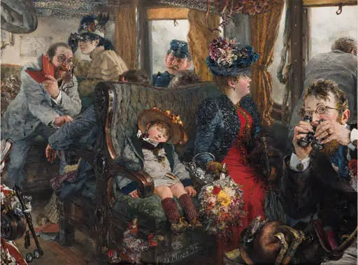 Viaggiare attraverso una bella natura - Adolph von Menzel
