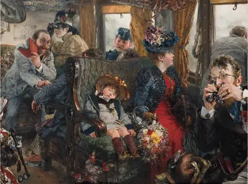Viaggiare attraverso una bella natura - Adolph von Menzel