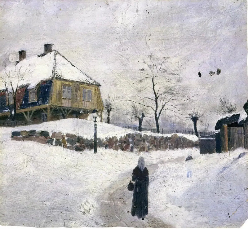 Øvre Foss in inverno - Edvard Munch