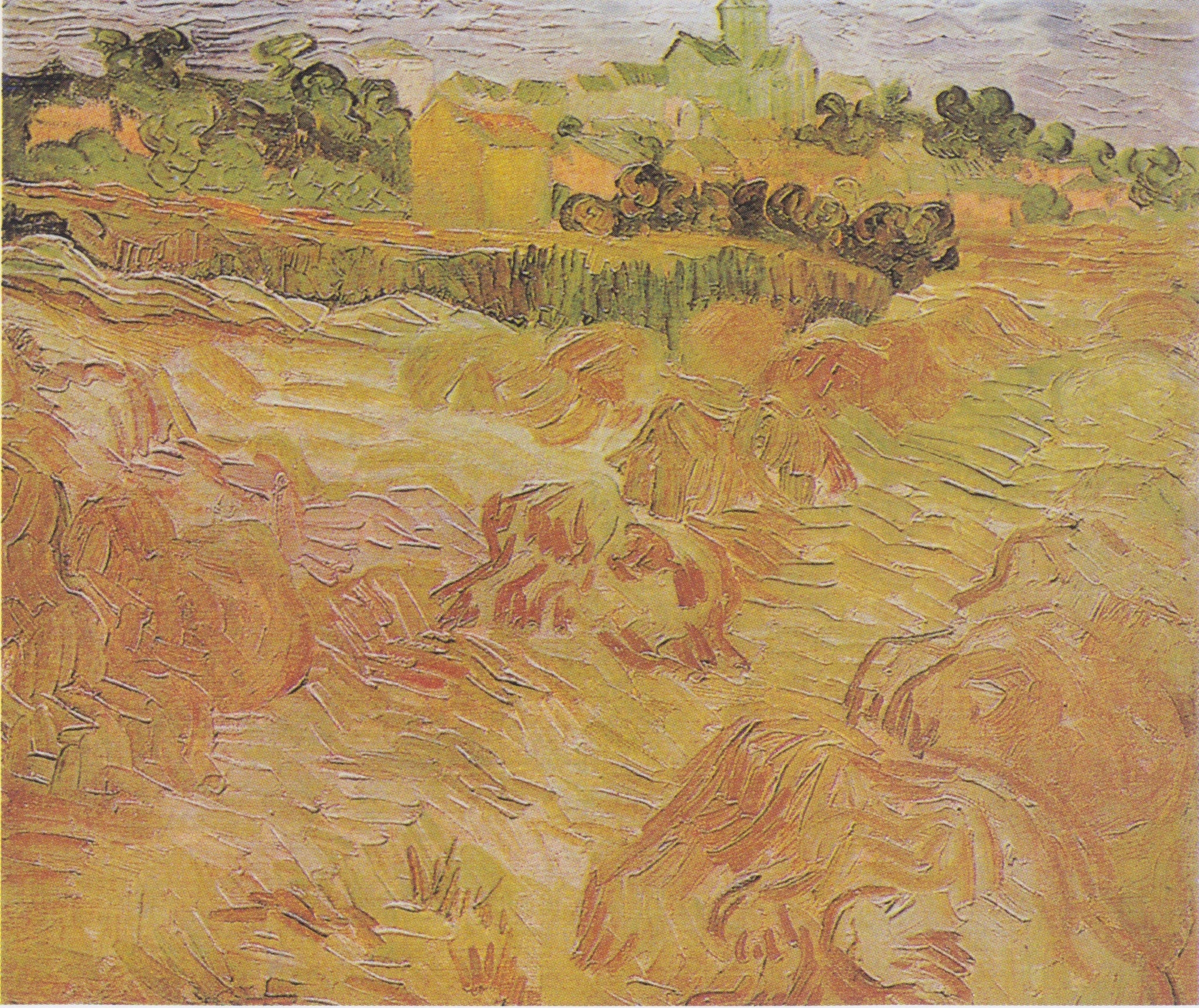 Vue d’Auvers avec champ de blé de Vincent van Gogh, 1890, MAH de Genève