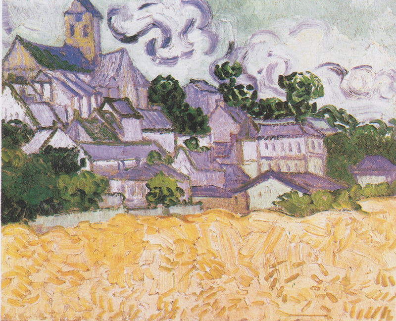 Vista su Auvers con campo di grano - Vincent van Gogh