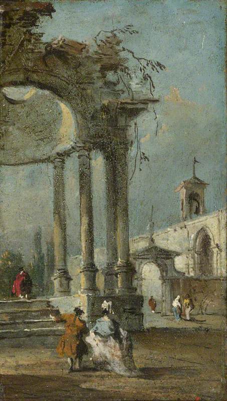 Vista Caprice con rovine - Francesco Guardi