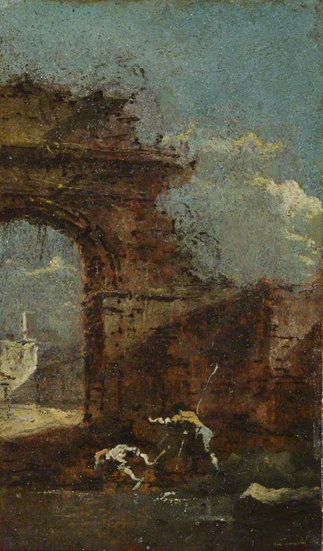 Vista Caprice con rovine - Francesco Guardi