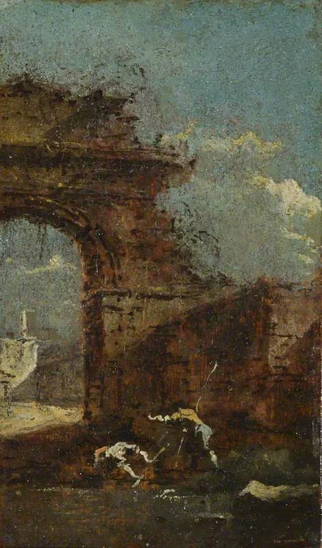 Vue Caprice avec ruines - Francesco Guardi image 1 reproduction d’œuvre d’art à l’huile