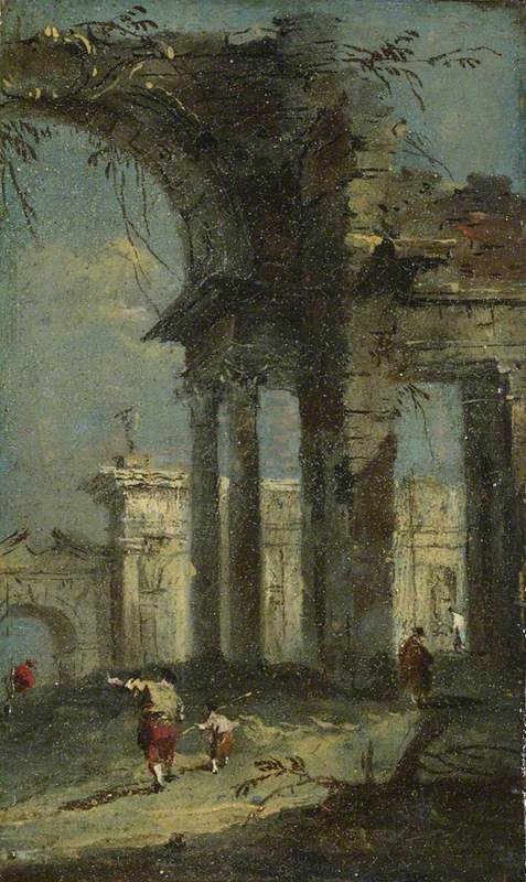 Vista Caprice con rovine - Francesco Guardi
