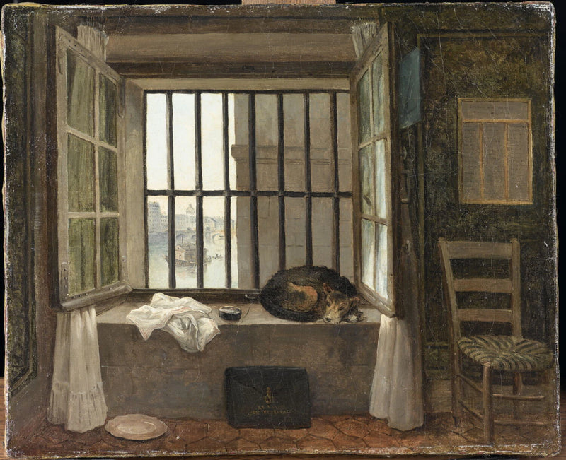 Vue de la cellule du baron de Besenval à la prison du Châtelet - Hubert Robert