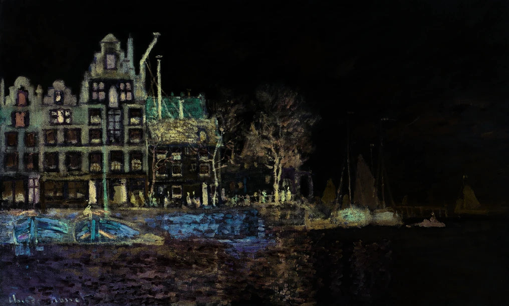 Vue d’Amsterdam W303 par Claude Monet, 1874, Collection Rau pour l’UNICEF