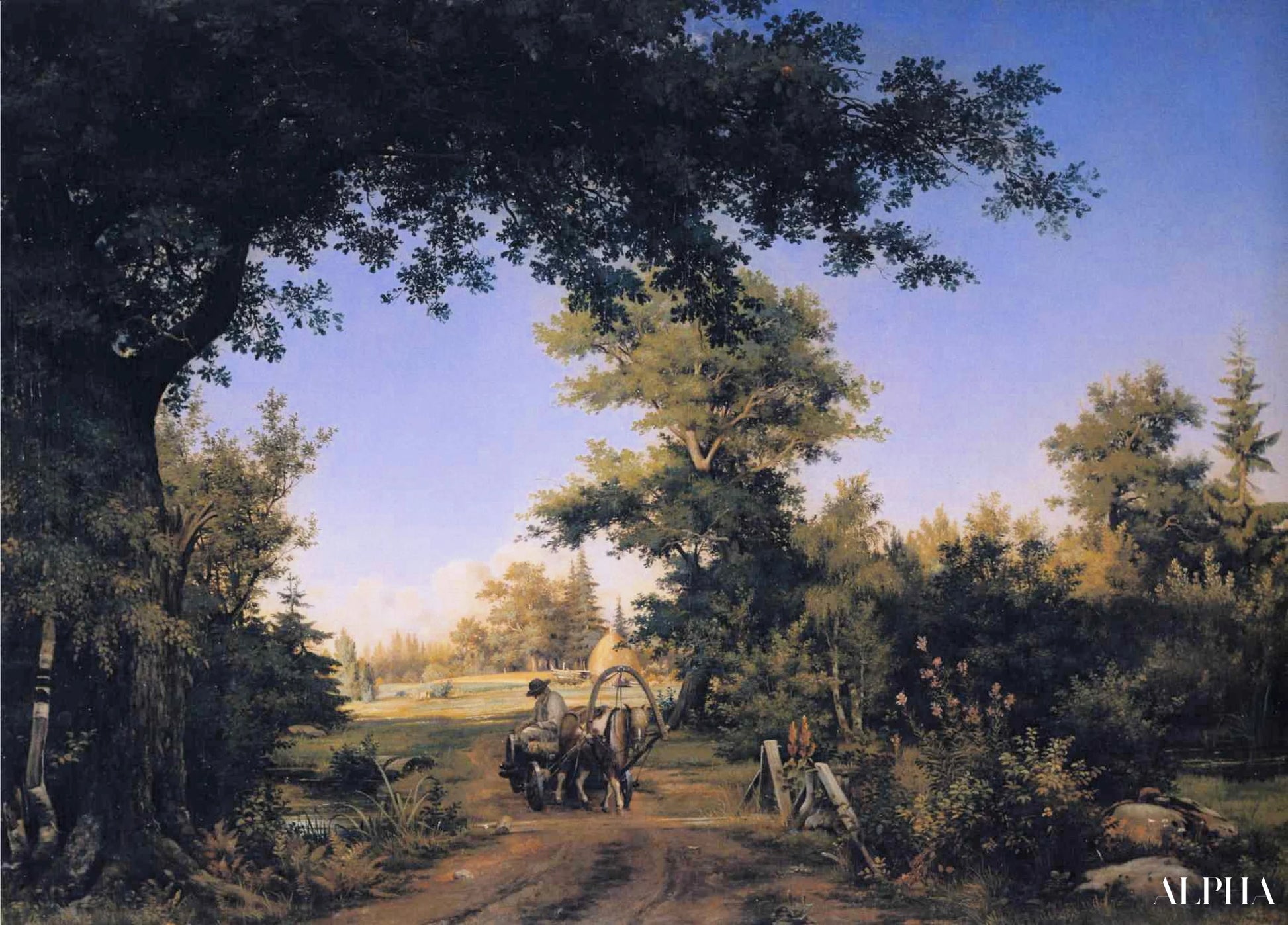 Veduta nei dintorni di St. Petersburg - Ivan Shishkin - Riproduzioni di quadri e dipinti di alta qualità