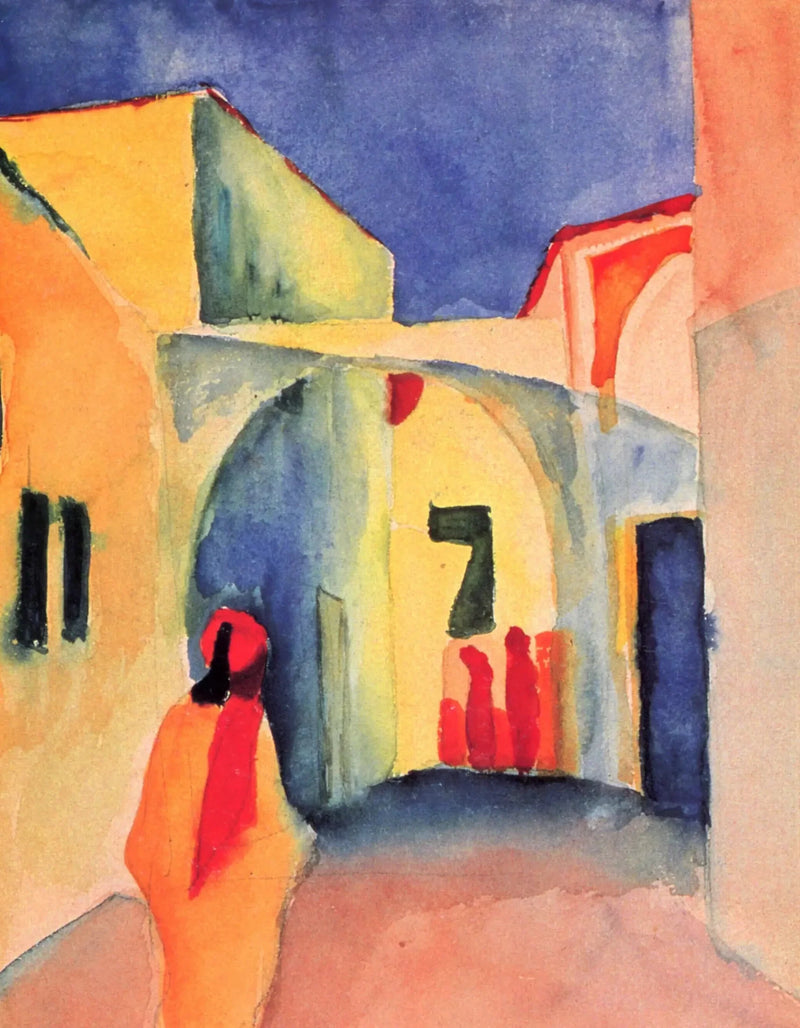 Vista in un vicolo - August Macke