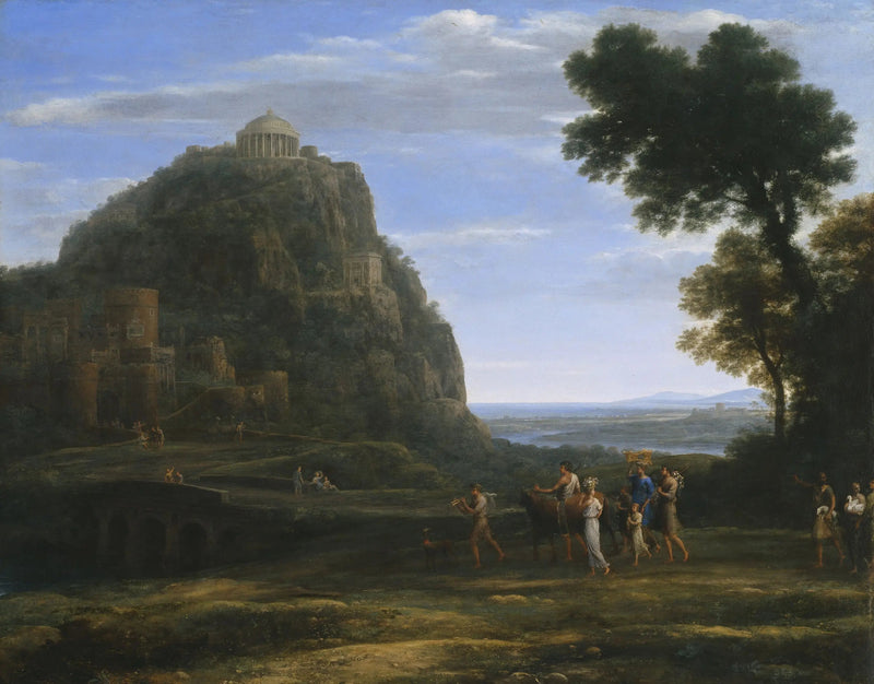 Vista di Delfi con una processione - Claude Lorrain