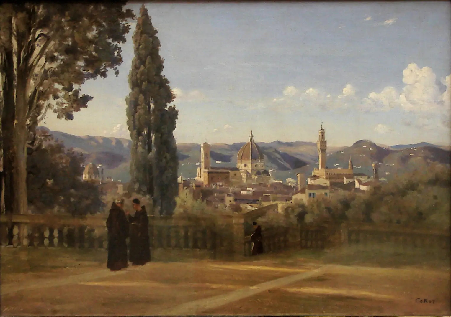 Vue de Florence depuis le jardin de Boboli - Jean-Baptiste Camille Corot - Alpha Reproduction