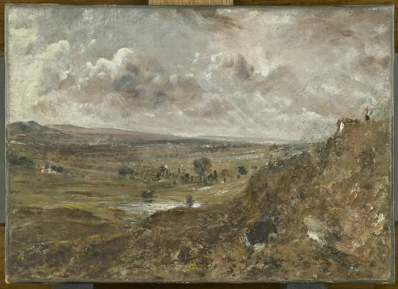 Vista di Hampstead Heath ; Effetto di tempesta - John Constable