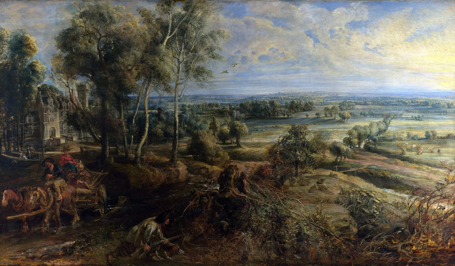 Vista di Het Steen al mattino presto - Peter Paul Rubens