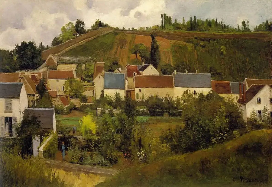 Vista dell'Hermitage, Costa dei Gratte-Coqs, Pontoise - Camille Pissarro