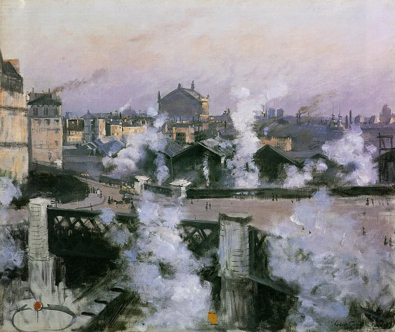 Vista della stazione Saint-Lazare, Parigi - Norbert Gœneutte