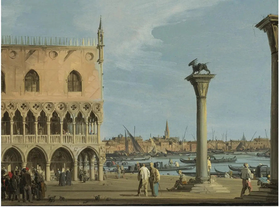 Vista della Piazetta con l'angolo sud-ovest del Palazzo Ducale - Canaletto