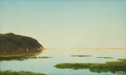 Vista del fiume Shrewsbury, New Jersey - John Frederick Kensett - Riproduzioni di quadri e dipinti di alta qualità