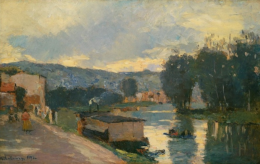 Vue de la Seine au Bas-Meudon - Albert Lebourg image 1 reproduction de peinture à l’huile