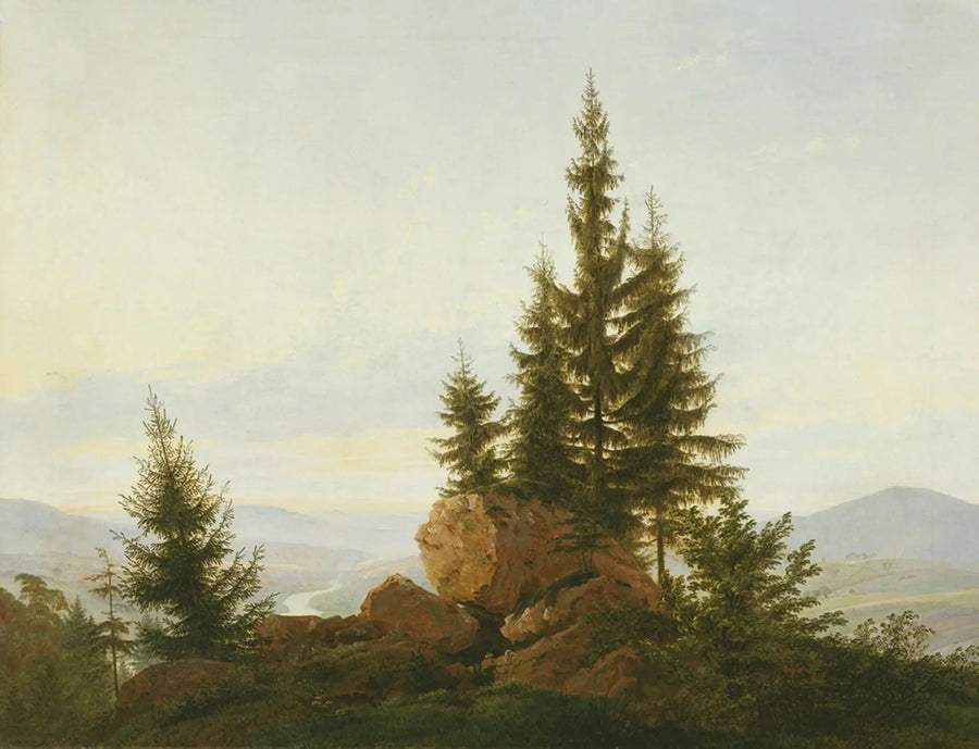 Vista della valle dell'Elba - Caspar David Friedrich