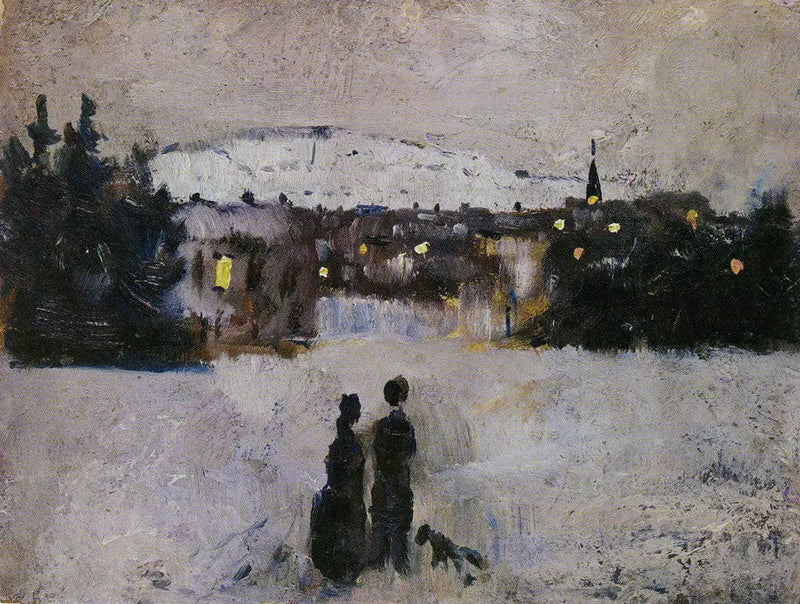 Vista della città in un giorno d'inverno - Edvard Munch
