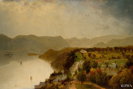 Vista dell'hotel Cozzen's vicino a West Point, N.Y. - John Frederick Kensett - Riproduzioni di quadri e dipinti di alta qualità
