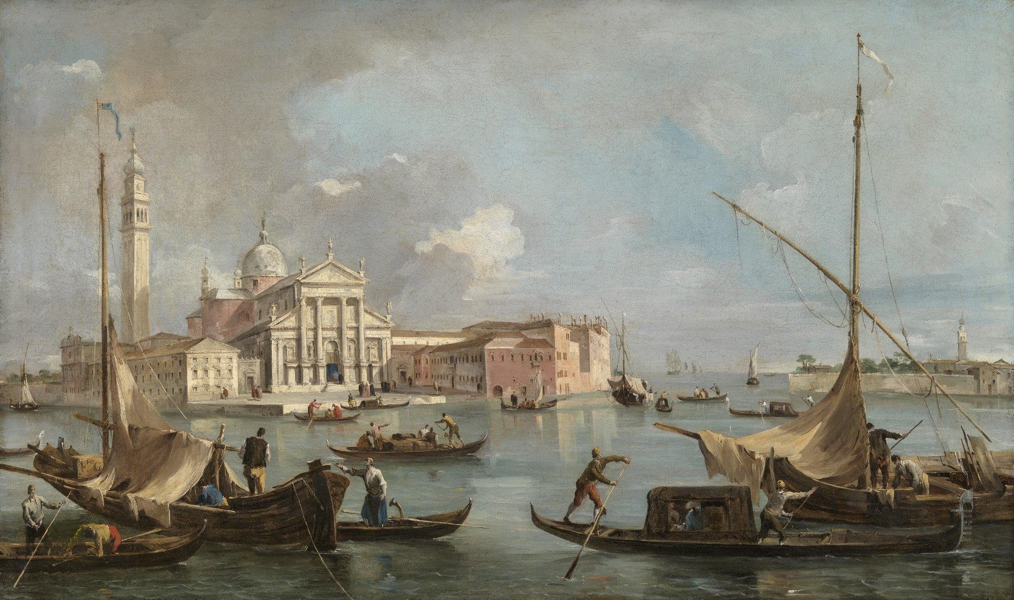 Vue de San Giorgio Maggiore - Francesco Guardi image 1 reproduction d’œuvre d’art à l’huile