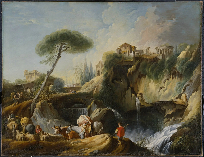 Vista di Tivoli con il tempio di Vesta - François Boucher